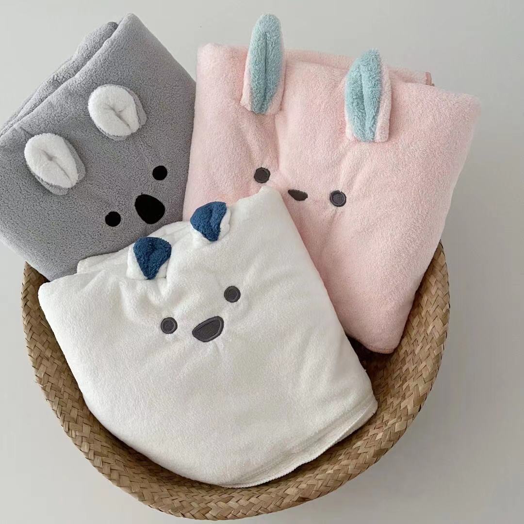 Kids Cartoon Bath Towel Set