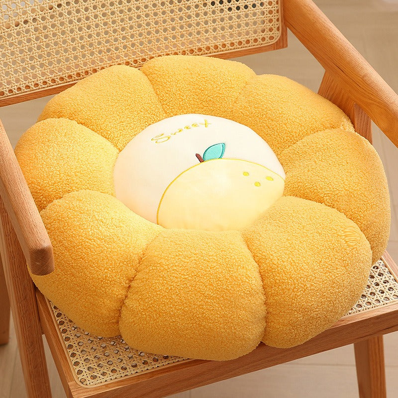 Pumpkin-Shaped Colored Chair Cushion