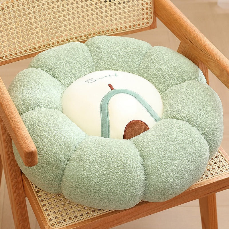Pumpkin-Shaped Colored Chair Cushion