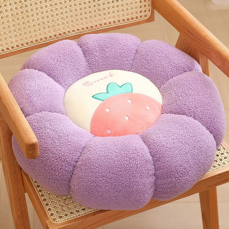 Pumpkin-Shaped Colored Chair Cushion