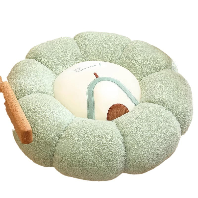 Pumpkin-Shaped Colored Chair Cushion