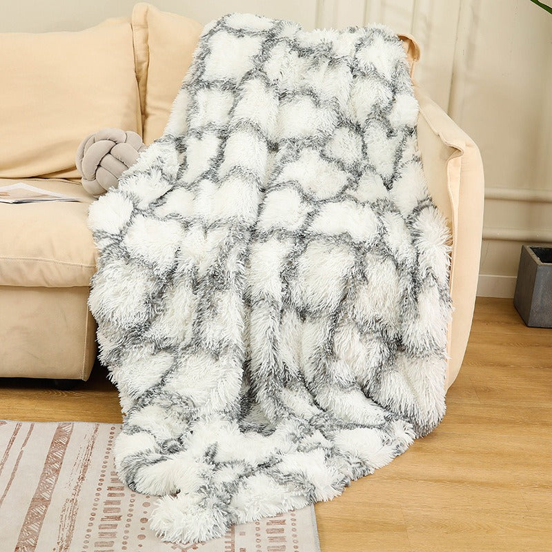Rainbow Tie-Dye Plush Blanket