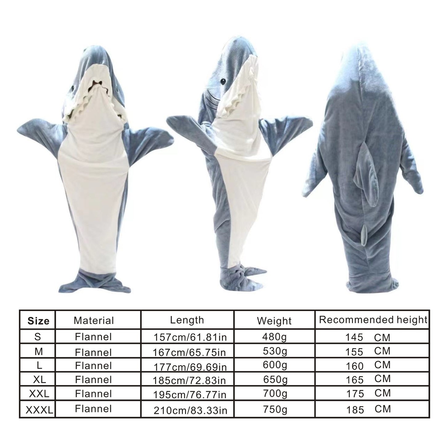 Cozy Shark Pajamas/Snuggle Hoodie