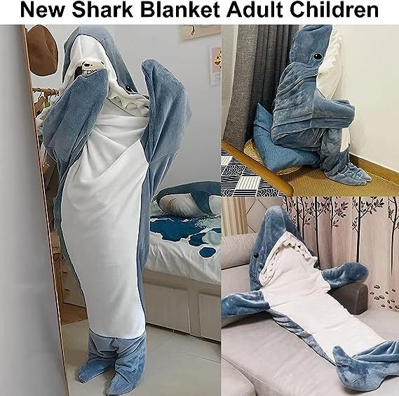 Cozy Shark Pajamas/Snuggle Hoodie