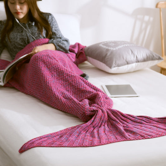 Knitted Mermaid Tail Blanket