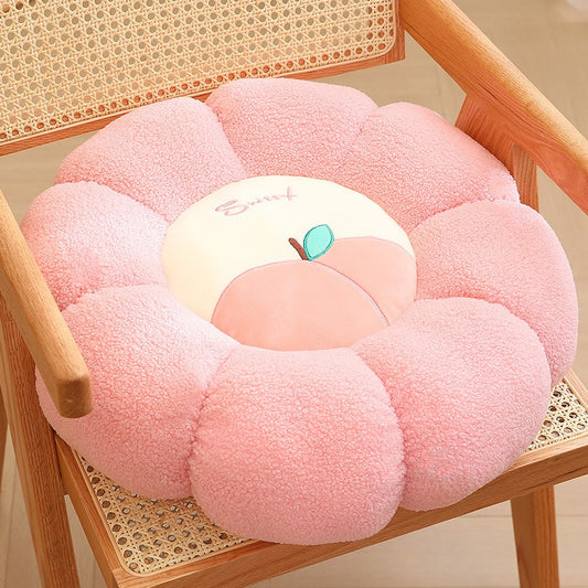 Pumpkin-Shaped Colored Chair Cushion
