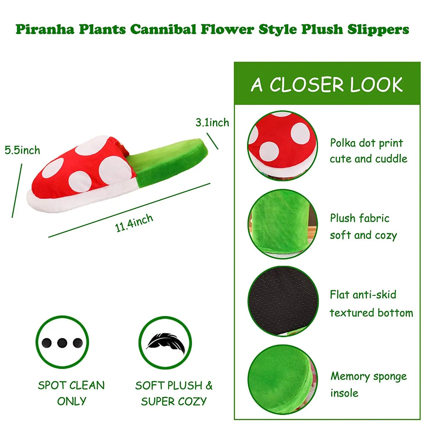 Super Mario Piranha Plant Slippers